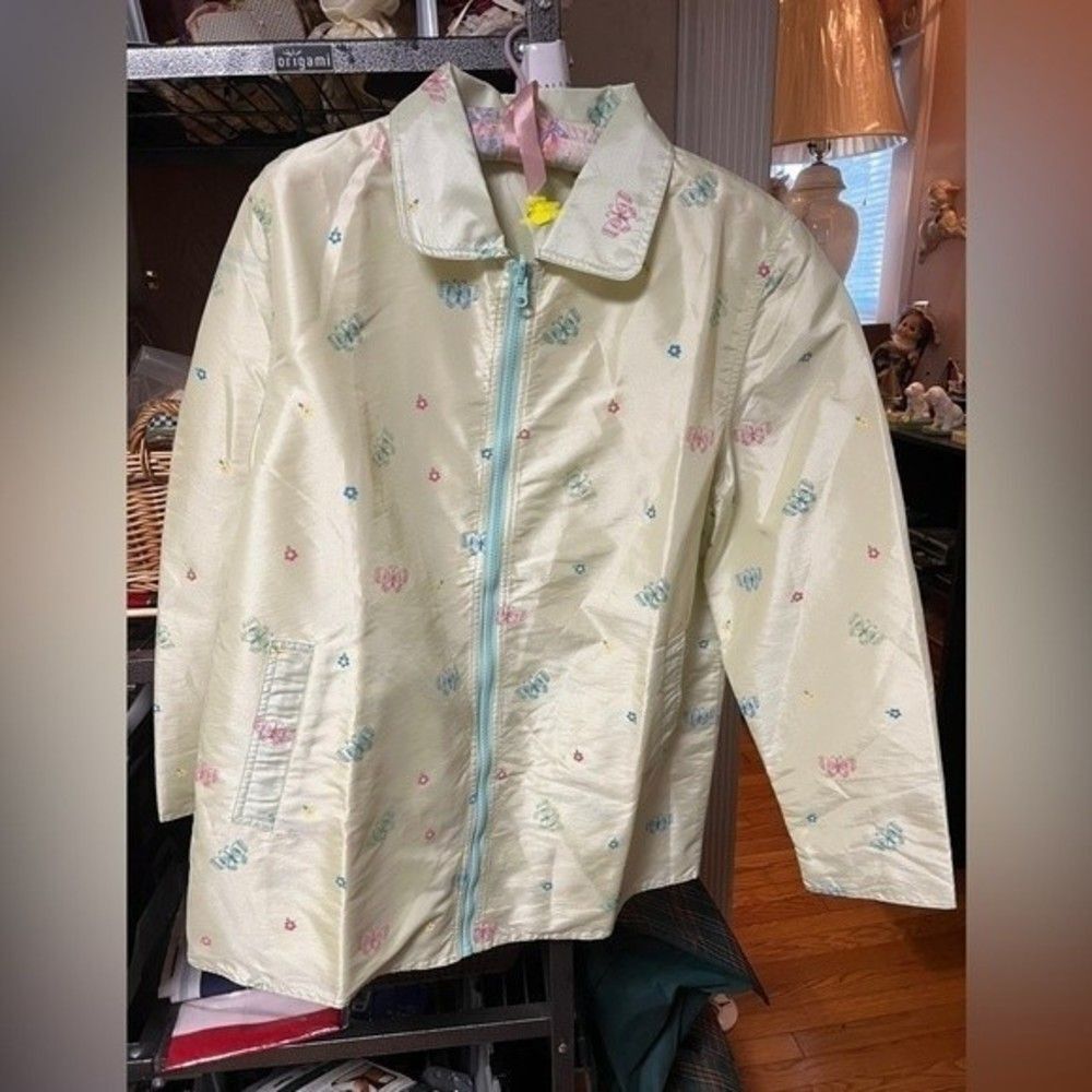 Vintage Blair Retro Butterfly Zip-Up Jacket - Size Medium